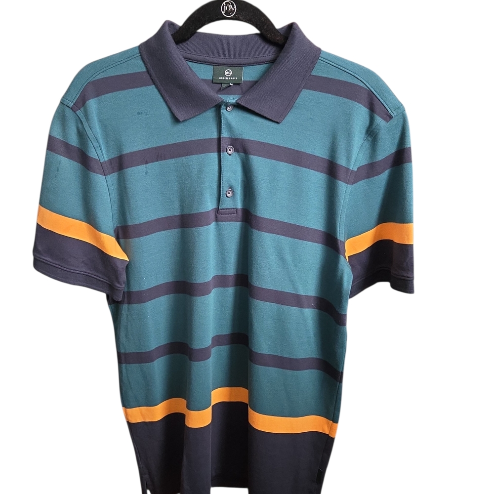AG Adriano Goldschmied Striped Polo Shirt Mens Medium NWOT